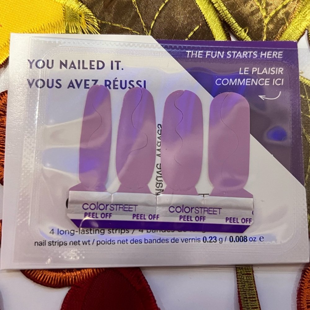 Color Street Mauve Waves Accent Nail Strip